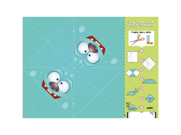 Origami Corner Monster Bookmarks