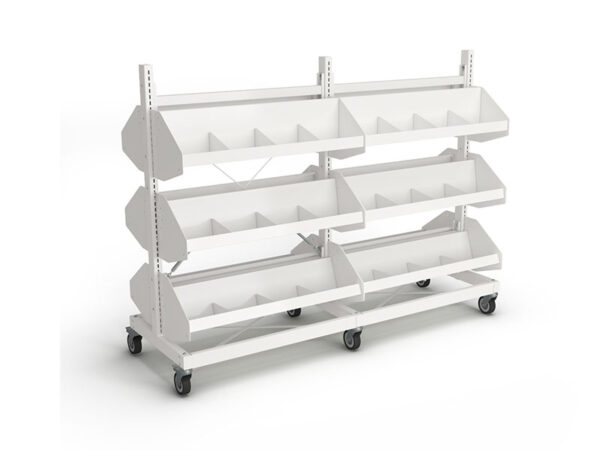Intraspec Mobile Shelving 1260mm Browser Bins