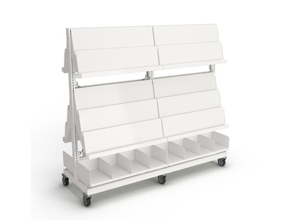 Intraspec Mobile Shelving 1560mm Waterfall Display