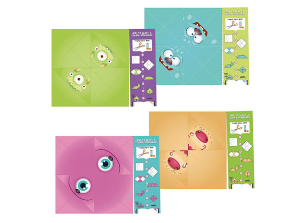 Origami Corner Monster Bookmarks