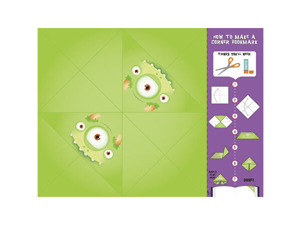 Origami Corner Monster Bookmarks